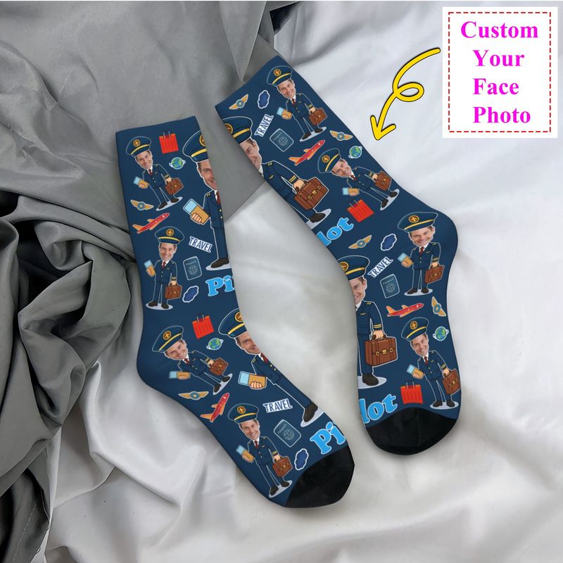Dress Sock Men - Novità Calzini eleganti personalizzati da pilota