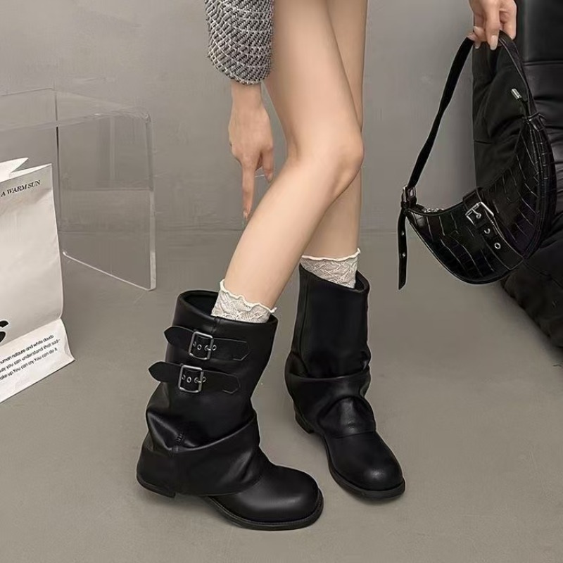 Stivali Neri da Donna a Metà P - Boot Sock Slouchy recensione e prezzo