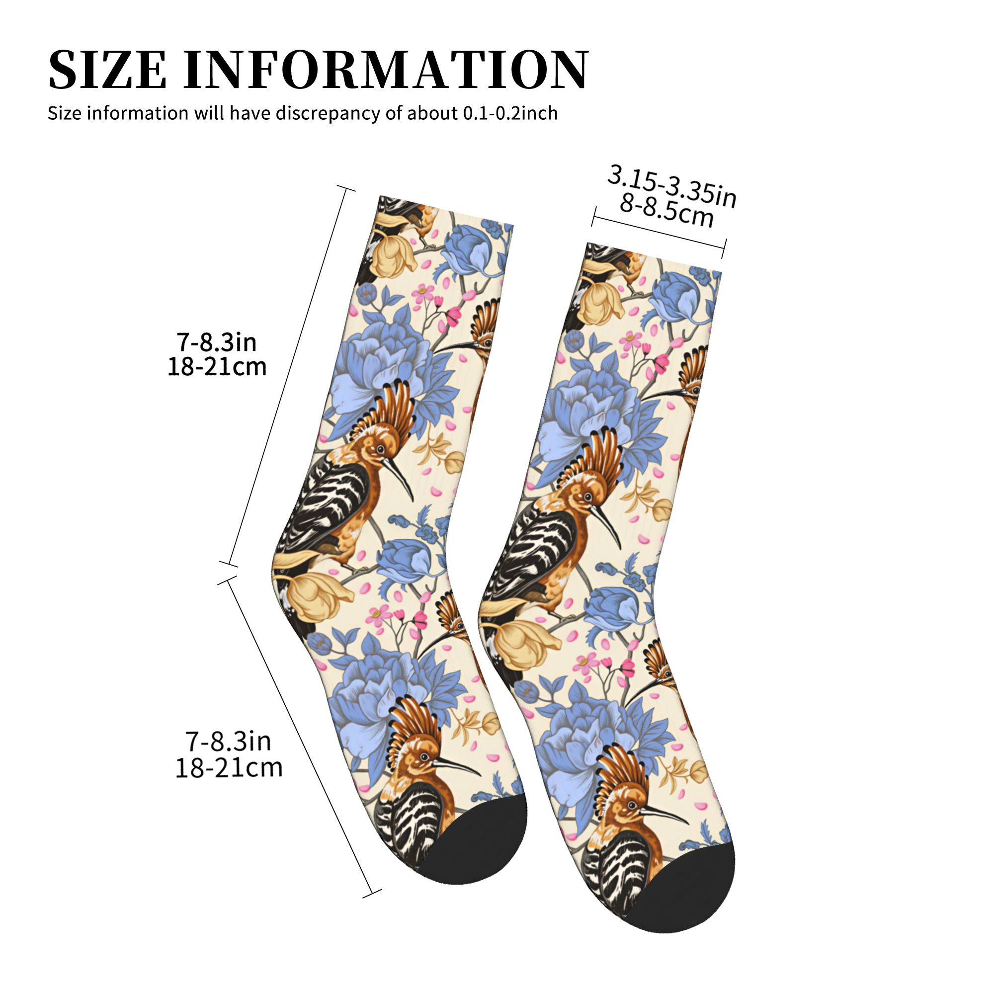 Calzini Hoopoe Bird Blue Peony - Dress Sock Men recensione e prezzo